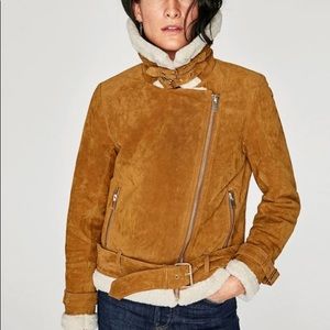 shearling jacket zara